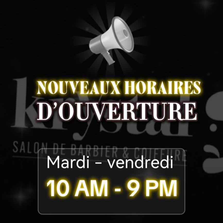 Horaire Krystal Barbiers